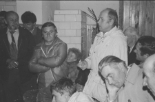 Wiec wyborczy Tadeusza Mańki w Częstoborowicach podczas kampanii wyborczej w 1989 r.