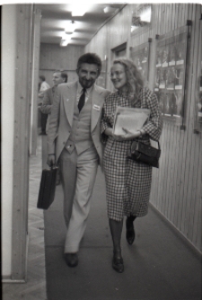 Wiec wyborczy Tadusza Mańki w Fabryce Samochod&oacute;w Ciężarowych w Lublinie podczas kampanii wyborczej w 1989 r.