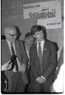 Wizyta sekretarza ambasady USA w siedzibie Komitetu Obywatelskiego "Solidarności" w Lublinie