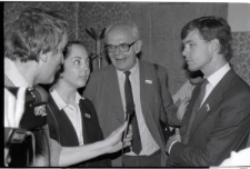 Wizyta sekretarza ambasady USA w siedzibie Komitetu Obywatelskiego "Solidarności" w Lublinie