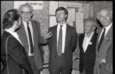 Wizyta sekretarza ambasady USA w siedzibie Komitetu Obywatelskiego "Solidarności" w Lublinie