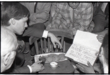 Wizyta sekretarza ambasady USA w siedzibie Komitetu Obywatelskiego "Solidarności" w Lublinie