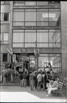 Demonstracja student&oacute;w NZS Akademii Rolniczej w Lublinie 23 maja 1989 roku