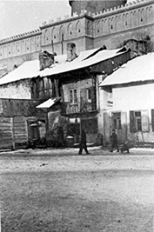 Ulica Krawiecka w Lublinie, w tle Zamek