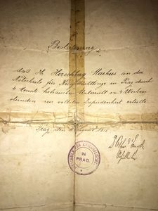 Confirmation that Mordko Hirschberg gave lessons