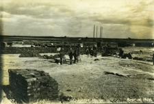 Prace przy budowie rzeźnie miejskiej - wrzesień 1926