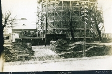 Budowa wieży ciśnień - marzec 1927