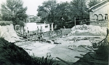Budowa na terenie wodociągów przy obecnej Alei Piłsudskiego