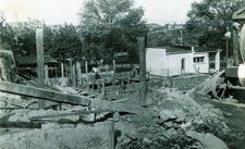 Plac budowy na terenie wodociągów przy obecnej Alei Piłsudskiego
