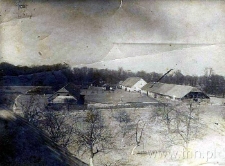 Widok og&oacute;lny na zabudowania pałacowe w Kurowie