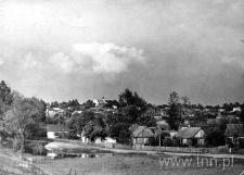 Widok og&oacute;lny Kurowa w latach 60-tych XX wieku