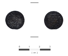 Szeląg z 1599 roku odkryty w fosie