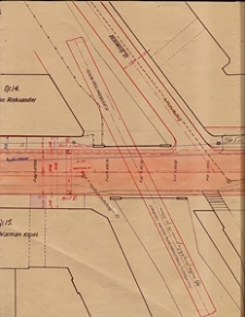 Plan sieci wodociągowej i kanalizacyjnej na skrzyżowaniu ulicy Lubartowskiej z ulicą Browarną