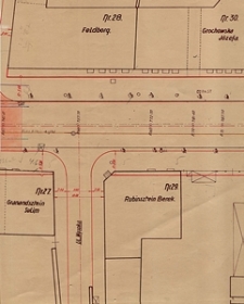 Plan sieci wodociągowej i kanalizacyjnej na skrzyżowaniu ulicy Lubartowskiej z Wysoką