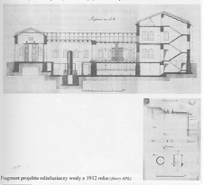 Fragment projektu odżelaziaczy wody z 1912 roku
