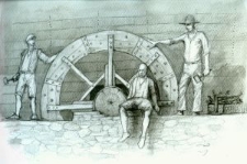Budowa koła młyńskiego