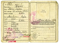 Waks Abram Mojżesz - identity card