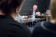 Wystąpienie Arkadiusza Morawca podczas seminarium "Opowiedzieć / ślady"