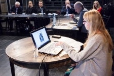 Wystąpienie Emilii Gałczyńskiej podczas seminarium "Opowiedzieć / ślady