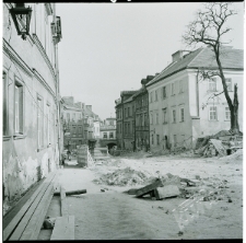 Ulica Grodzka podczas remontu nawierzchni