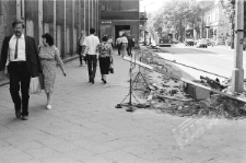 Krakowskie Przedmieście w Lublinie. Remont chodnika
