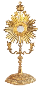 Monstrancja - Kości&oacute;ł rzymskokatolicki pw. św. Wojciecha w Wąwolnicy