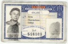 Identity card of Rosy Obersztern Graud