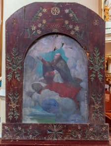 Rama obrazu św. Klemensa - Kościół rzymskokatolicki pw. św. Wojciecha w Wąwolnicy