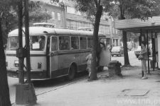 Lublin. Przystanek autobusowy przy ulicy Zamojskiej