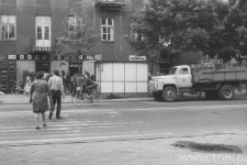 Lublin. Ulica Zamojska podczas strajk&oacute;w w lipcu 1980 roku