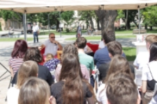 Spotkanie młodzieży z Tomaszem Przeciechowskim