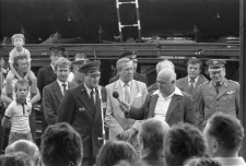 Dworzec Kolejowy PKP. Przem&oacute;wienie przedstawiciela kolei