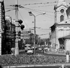 Ulica Krakowskie Przedmieście od strony Bramy Krakowskiej