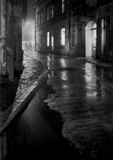 Nocny Lublin - ulica Kozia, widok w stronę ulicy Kr&oacute;lewskiej