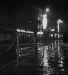 Nocny Lublin - Krakowskie Przedmieście na wysokości ratusza