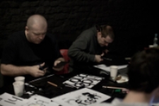 Typolub 2012, warsztaty projektowani pisma prowadzone przez Łukasza Dziedzica.