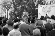 Manifestacja KPN na Placu Litewskim w Lublinie