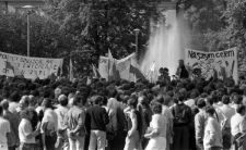 Manifestacja KPN na Placu Litewskim w Lublinie