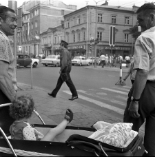 Krakowskie Przedmieście w Lublinie, widok na skrzyżowanie z ulicą Kołłątaja