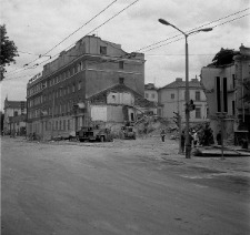Krakowskie Przedmieście w Lublinie, wyburzanie budynk&oacute;w między Pocztą Gł&oacute;wną i ulicą Kołłątaja