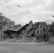Krakowskie Przedmieście w Lublinie, wyburzanie budynków między Pocztą Główną i ulicą Kołłątaja