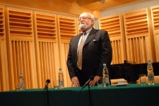 Krzysztof Penderecki podczas spotkania w Instytucie Muzycznym UMCS