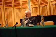 Krzysztof Penderecki podczas spotkania w Instytucie Muzycznym UMCS