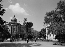 Plac Litewski w Lublinie, widok na skrzyżowanie Krakowskiego Przedmieścia z ulicami Kołłątaja i 3 Maja