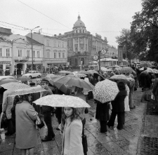 Plac Litewski w Lublinie, widok w kierunku skrzyżowania Krakowskiego Przedmieścia z ulicą Kołłątaja