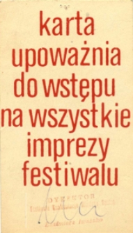 Karta uczestnictwa KMT