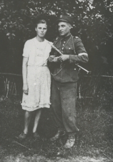 Michał Struś "Pocisk" z żoną Adelą