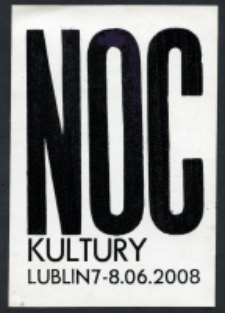 Akcydens z okazji Nocy Kultury 2008
