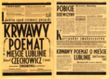 Jednodni&oacute;wka, Krwawy Poemat o mieście Lublinie. J&oacute;zef Czechowicz i inni