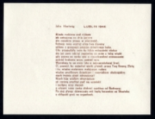 Druk okolicznościowy z okazji nadania honorowego obywatelstwa Lublina Julii Hartwig